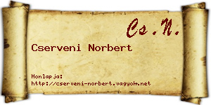 Cserveni Norbert névjegykártya